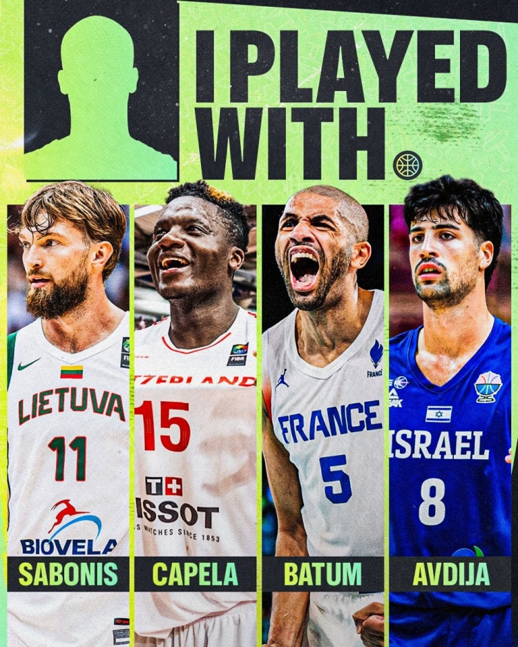 FIBA晒图互动:威少是四名球员的唯一共同队友