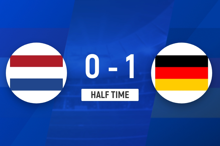 半场-德国1-0荷兰 恩梅查破门哈弗茨、布罗比伤退范戴克进球被吹